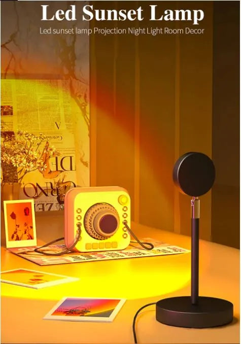 USB Sunset Projector Led Night Light Sun Projection Desk Lamp Table Lamp for Bedroom Bar Wall Decoration Lighting By E Light