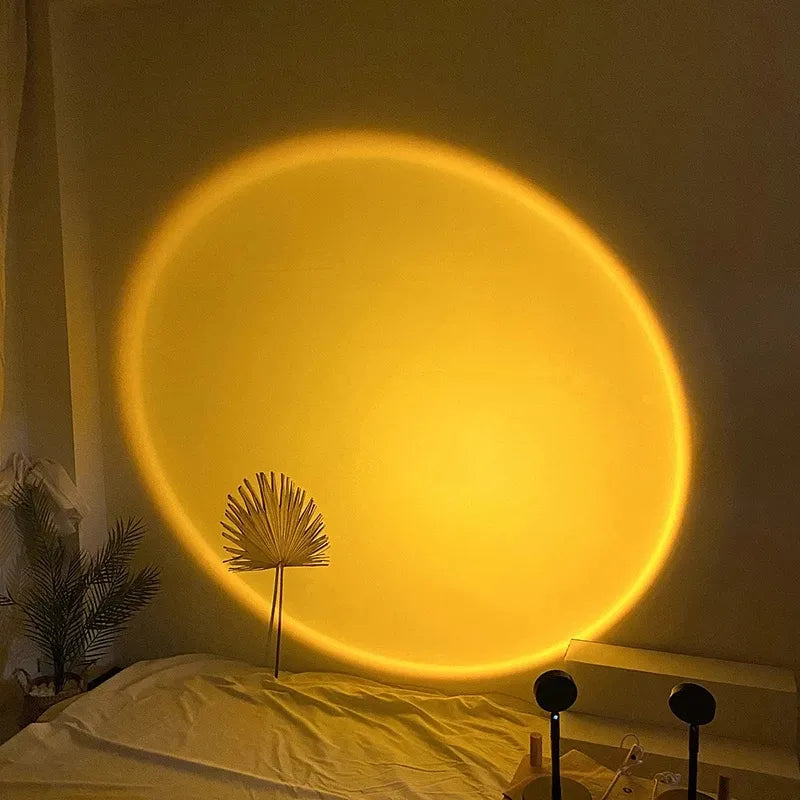 USB Sunset Projector Led Night Light Sun Projection Desk Lamp Table Lamp for Bedroom Bar Wall Decoration Lighting By E Light