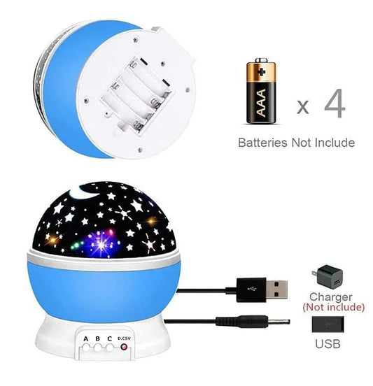 Galaxy projector moon lamp 360° Rotating Led Starry Light with Moon, Ocean Wave & Astronaut Effects
