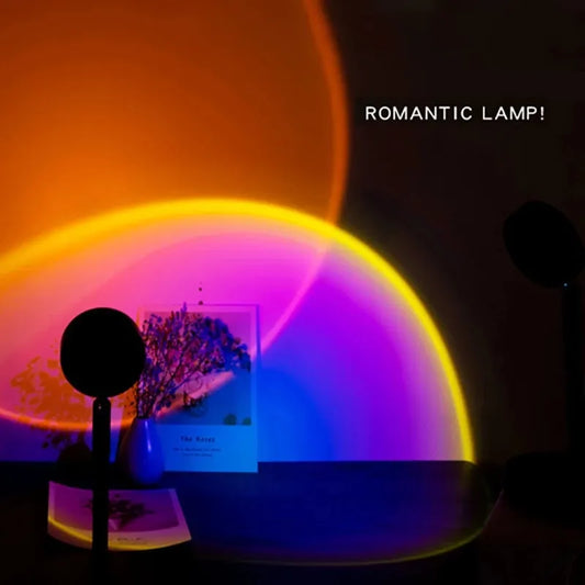 USB Sunset Projector Led Night Light Sun Projection Desk Lamp Table Lamp for Bedroom Bar Wall Decoration Lighting By E Light
