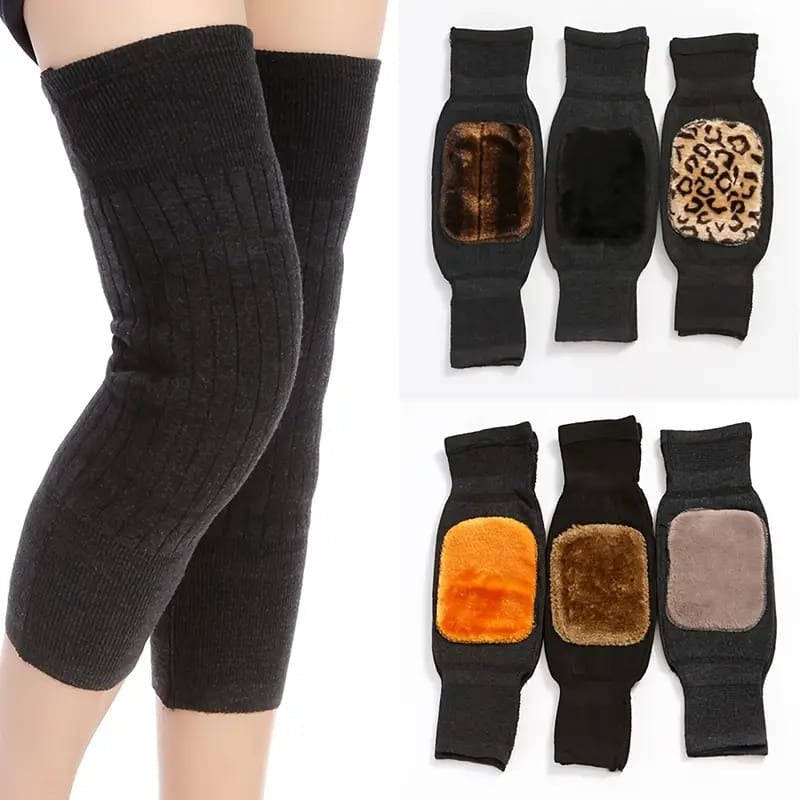 Unisex Thermal Knee Warmers – Winter Cashmere Wool Pads for Joint Pain Relief & Comfort